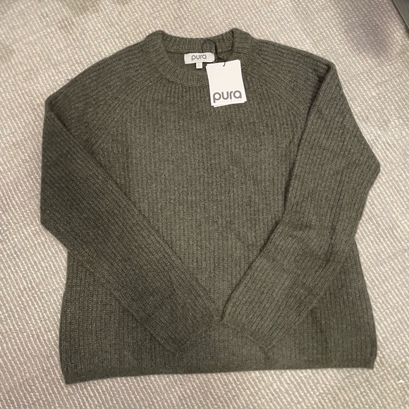 Pura Cashmere 100% Cashmere Fisherman Sweater NWT - Picture 5 of 7
